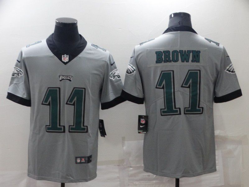 Men Philadelphia Eagles #11 Brown Grey Nike Vapor Untouchable Limited NFL Jersey